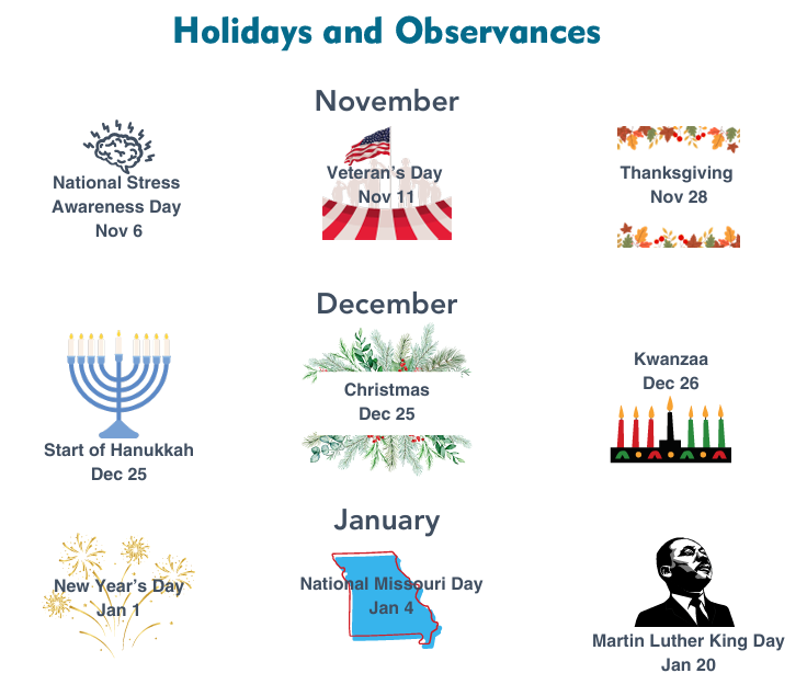 Holidays and Observance